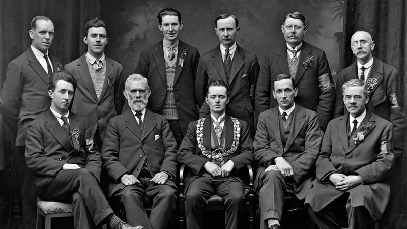 The mayor of Waterford John J. Wyley and the organising committee for the 1927 St Patrick's Day event in the city