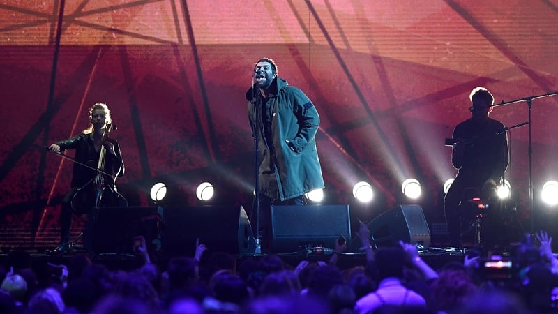 Liam Gallagher at the Brit Awards in London