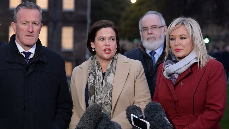 Mary Lou McDonald was speaking to the media after holding talks with Britain's Prime Minister Theresa May