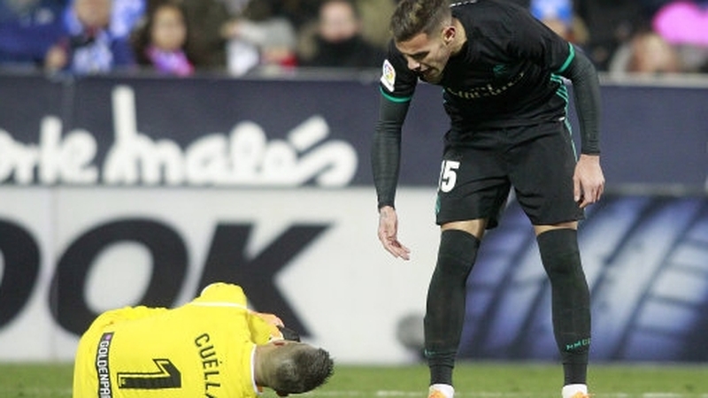 The incident happened while racing for possession against Real Madrid's Theo Hernandez.