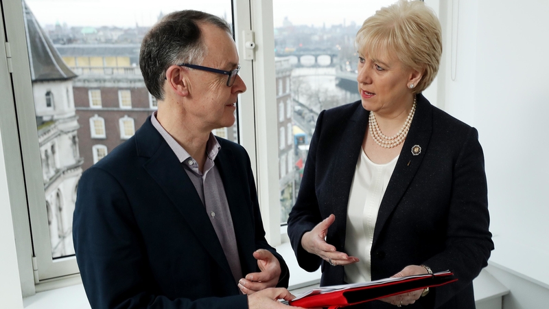 Fred Jones, CEO of Ammeon, and Minister Heather Humphreys at today's jobs announcment