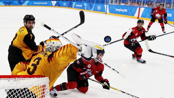 Danny Aus Den Birken of Germany blocks a shot