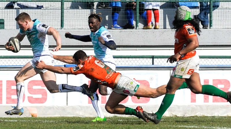 Connacht's Eoin Griffin scorches over