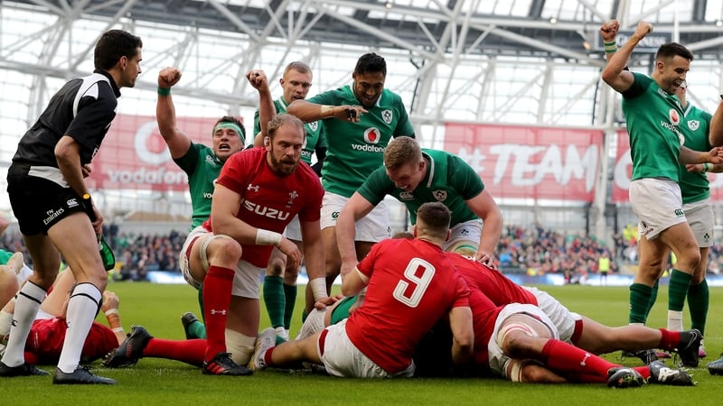 Ireland scored five tries in their victory over Wales