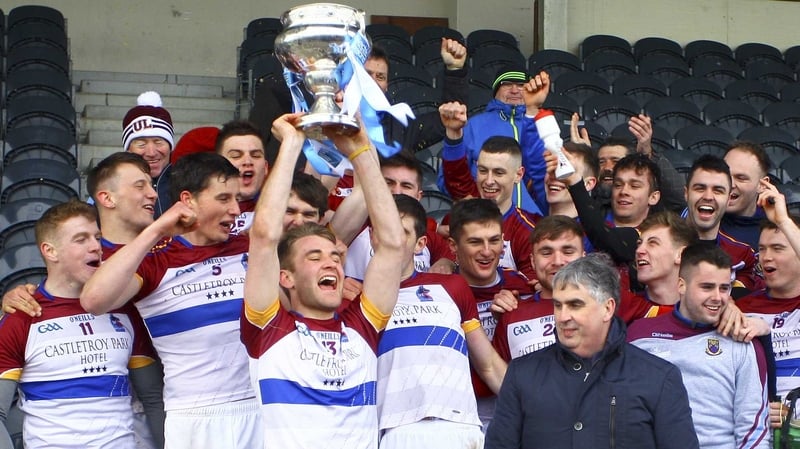UL captain John McGrath lifts the cup