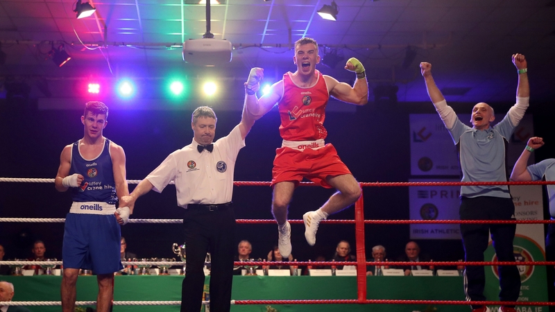 Kieran Molloy celebrates his win in the 69kg event