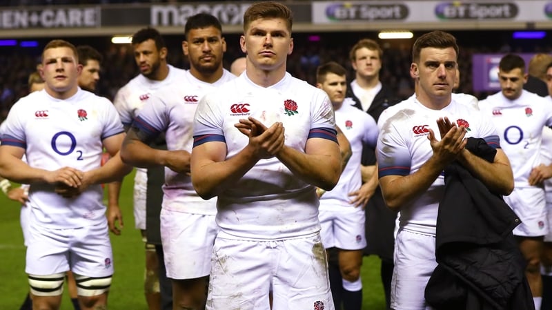 England applaud the Scots after their collision at Murrayfield