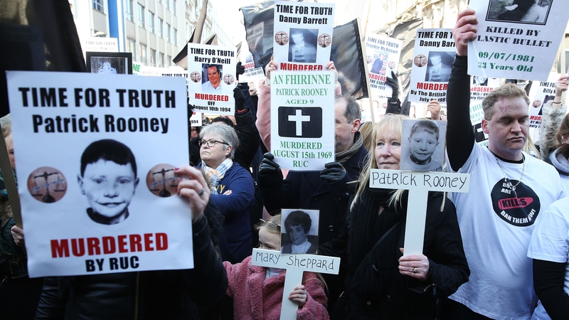 The march was organised before the breakdown of talks between the DUP and Sinn Féin earlier this month