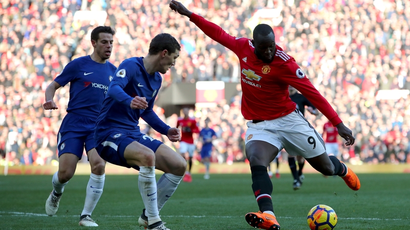 Romelu Lukaku shoots against former employers Chelsea at Old Trafford