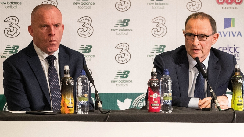 Ian Mallon (l) with Republic of Ireland manager Martin O'Neill