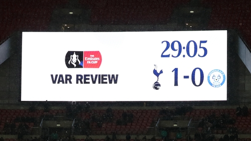 There were multiple delays during Spurs' win over Rochdale