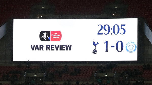 There were multiple delays during Spurs' win over Rochdale