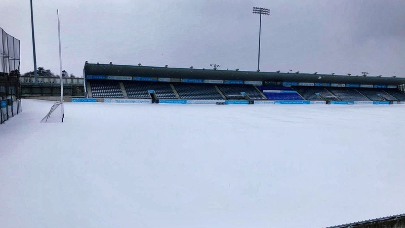 Parnell Park covered with a blanket of snow
Picture: Dublin GAA Twitter