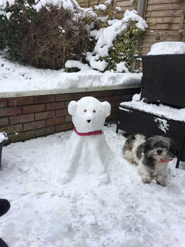 New snow friends in Carrigaline, Cork - From Susan and Aisleigh O'Donovan