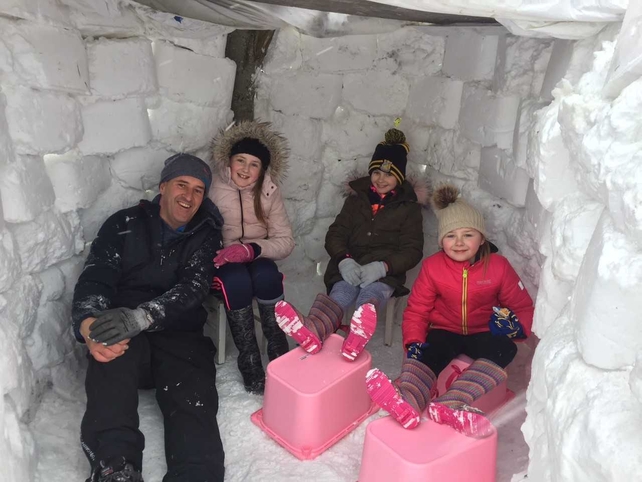 Serious brickwork in this family igloo by the Galligan family in Meath