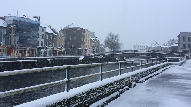 Snow in Co Cork this morning