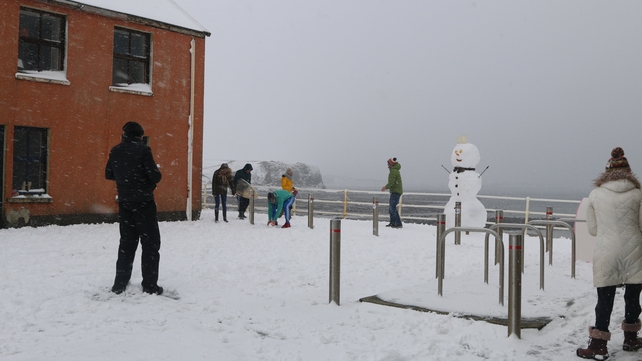 Snowballs and Snowmen in Lahinch, Co Clare (Pic: Kieran Meehan)