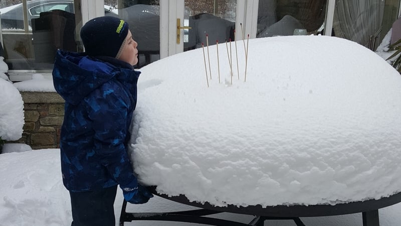 Some were lucky enough to get a snow-themed birthday cake (Pic: Yvonne Collins)