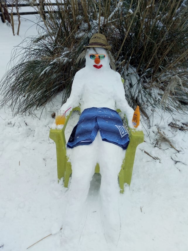Snowman just chillin' in Killarney (Pic: Gregg Lowe)