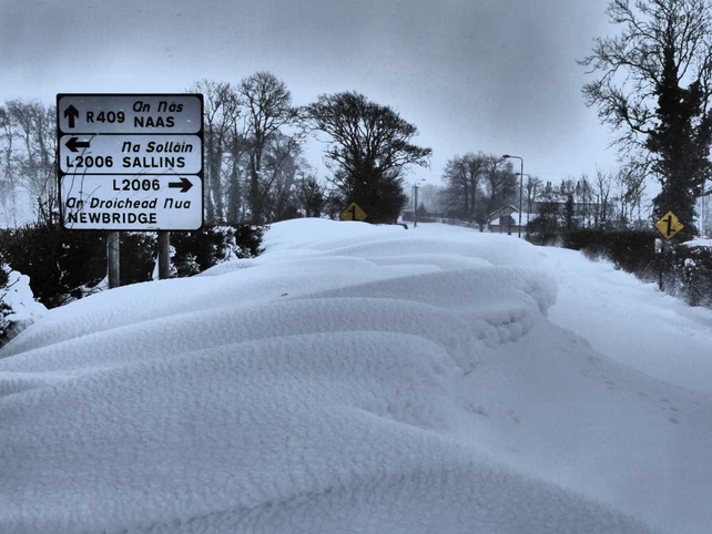 Snow drifts in Halverstown, Naas. By John Lawler