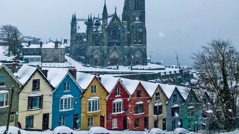 A pop of colour in the snow - Cobh, Cork. By Kieron O'Connor