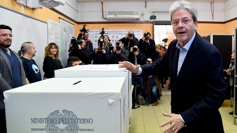 Italian Prime Minister Paolo Gentiloni cast his vote