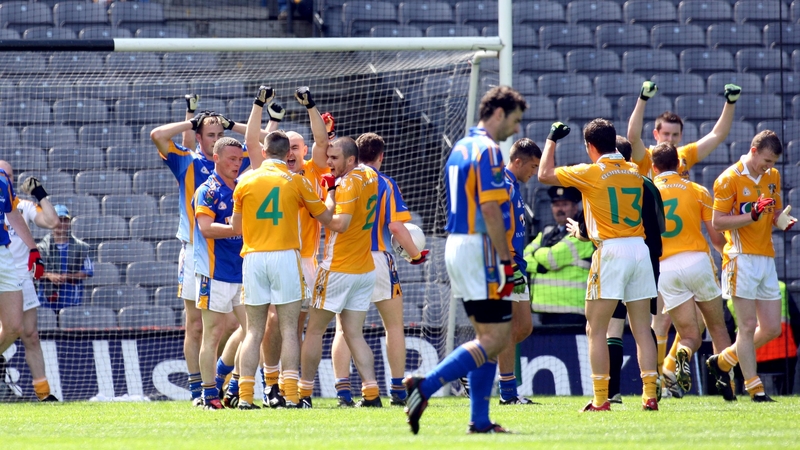 Antrim celebrate winning the 2008 Tommy Murphy Cup