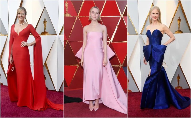 From stunning red gowns, to modern linear cuts to big bows - the Oscars 2018 dresses