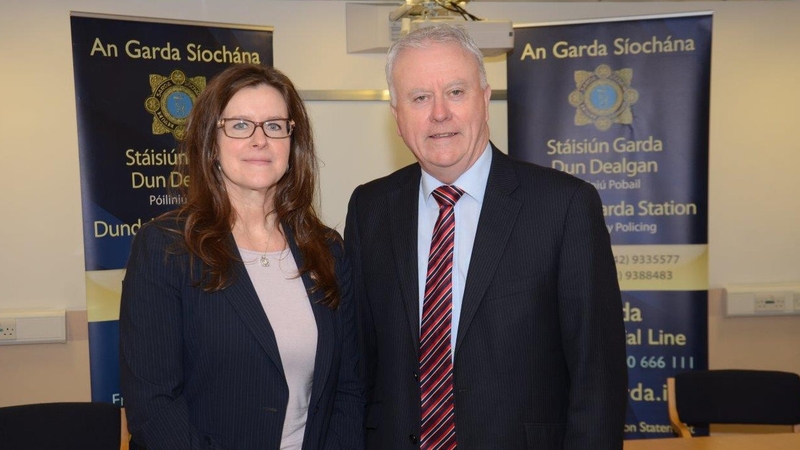Alysia D Erichs and Acting Garda Commissioner Dónall Ó Cualáin