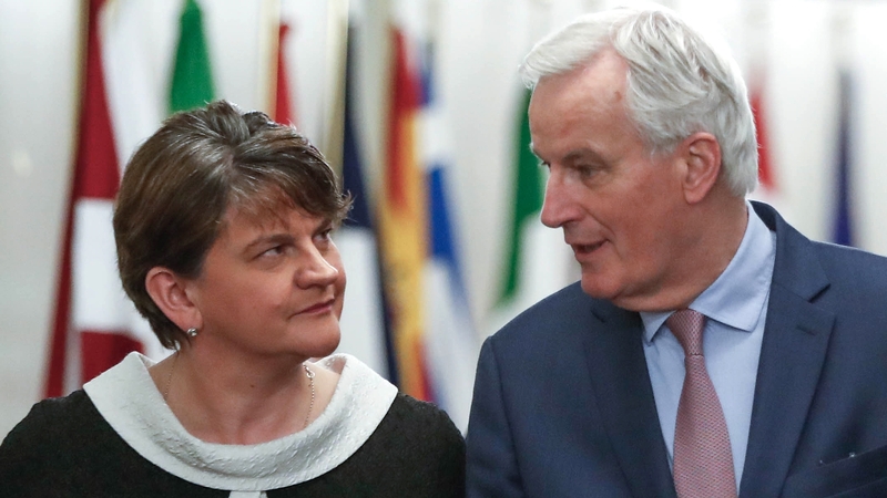Arlene Foster and Michel Barnier