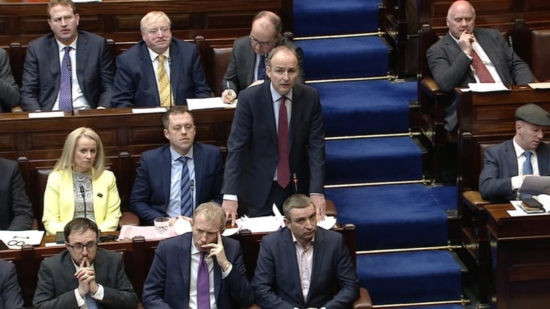 Fianna Fáil leader Micheál Martin addresses the Dáil