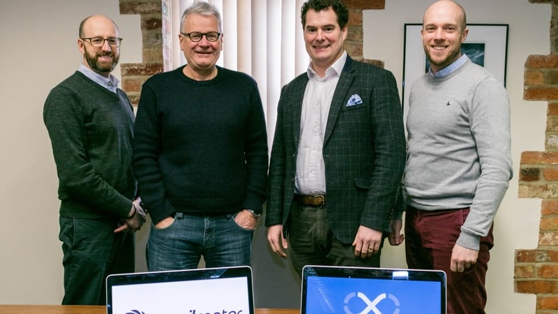 Jason McSweeney and Nigel William, Emailcenter, with Tommy Kearns and Dr Kevin Collins, Xtremepush