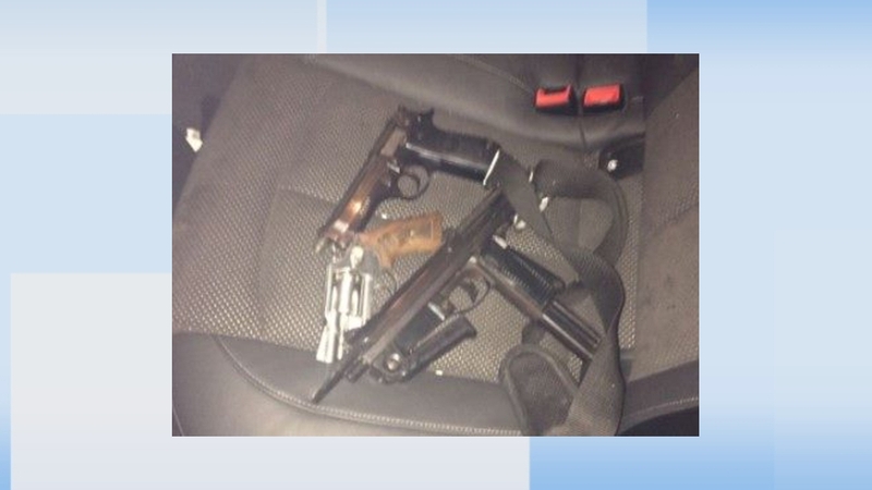 A number of loaded weapons were seized