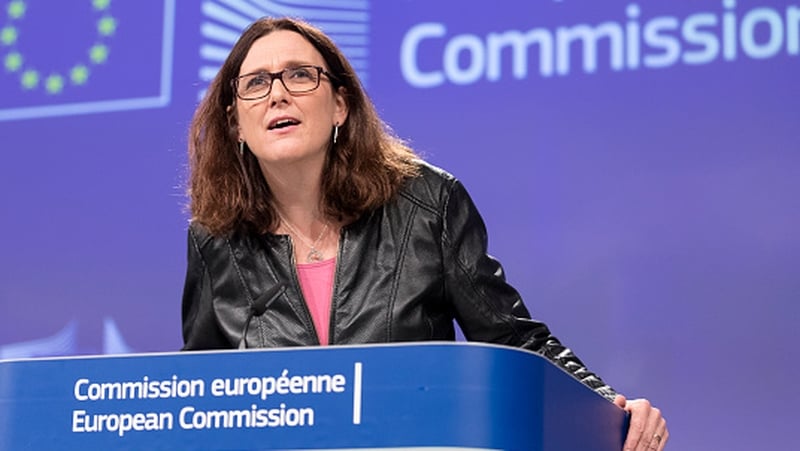 EU Trade Commissioner Cecilia Malmstroem says talks with the US will continue next week