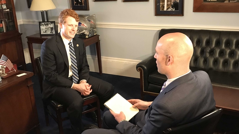 With two young children, Joseph Kennedy (left) says sleep is his top priority at the moment