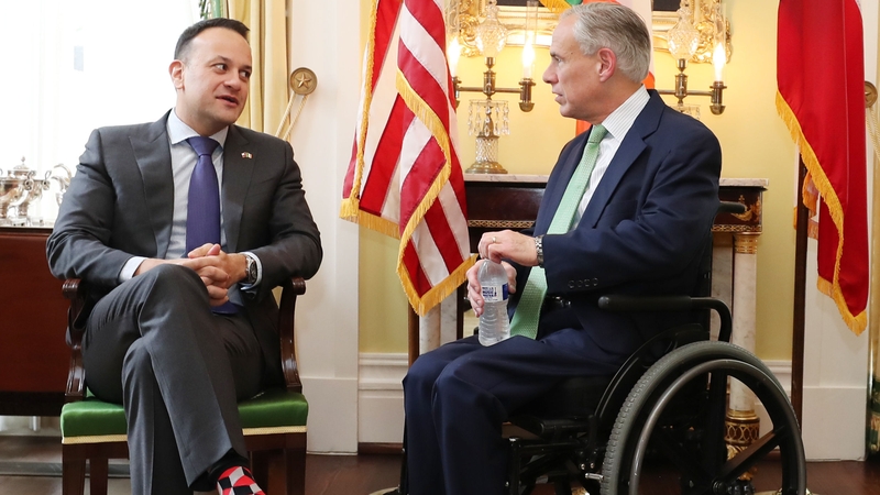 Taoiseach Leo Varadkar met Texas Governor Greg Abbott in Austin, Texas, today
