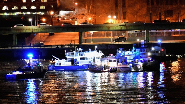 Emergency services at the scene of the crash