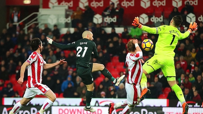 David Silva scores City's second