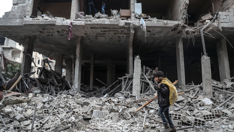 The United Nations office for the coordination of humanitarian affairs said conditions for those remaining in Eastern Ghouta are "dire".