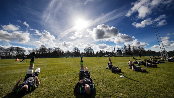 Ireland players stretch it out at Carton house