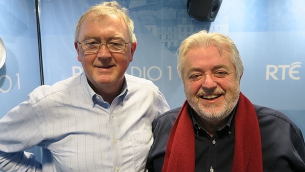 Sean O'Rourke (L) with composer Bill Whelan