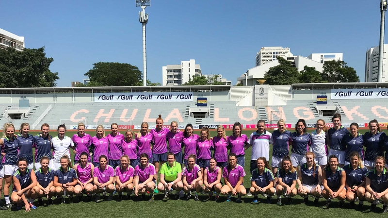 The 2016 and 2017 All Stars line up at the Chulalongkorn University Stadium in Bangkok.