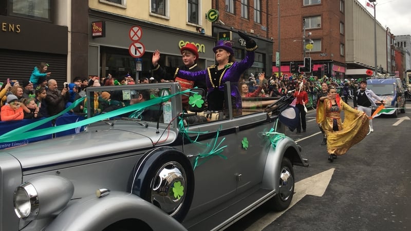Limerick Parade Grand Marshall Marion Fossett, ringmaster of the Fossett family circus