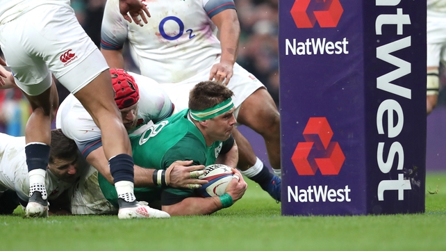 CJ Stander barrels over for his first-half try