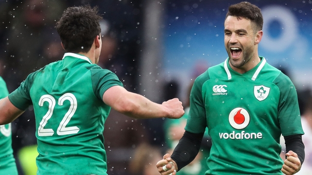 Joey Carbery and Conor Murray show their emotion