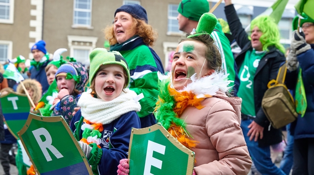 Children in Bray at the town's parade