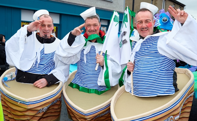 Sailors in the seaside town of Bray