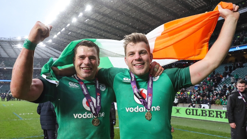 CJ Stander and Jordi Murphy celebrate post-match
