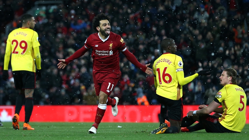 Mohamed Salah scored four goals as Liverpool blitzed Watford in Anfield
