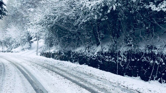 The road from Laragh to Glendalough in Co Wicklow